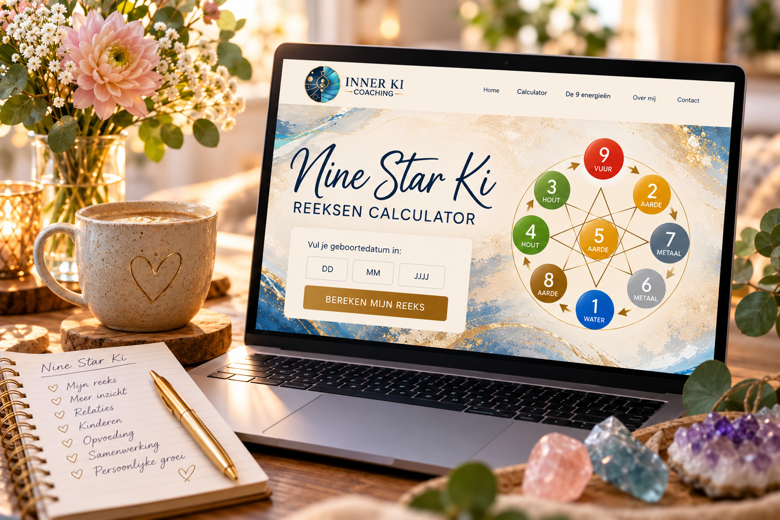 nine star ki calculator, reeks berekenen